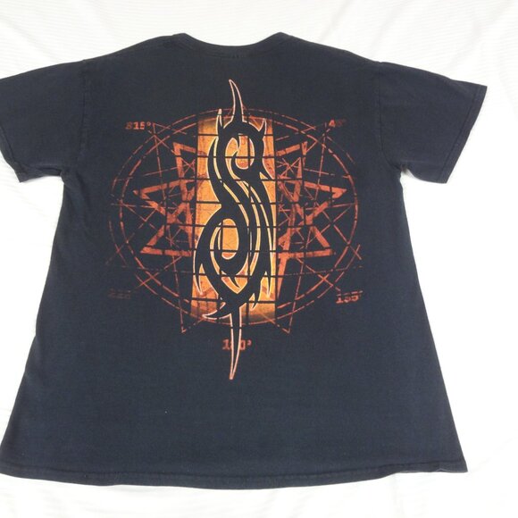 VINTAGE SLIPKNOT 2-SIDED S PAUL GRAY - BLACK MEDIUM T-SHIRT L206 (HOLE C PICS) - Picture 5 of 5